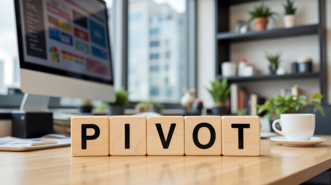 Business pivot for market shift and growth strategy helping companies adapt to changing demand, reposition offers, improve sales direction and respond faster to economic pressure today