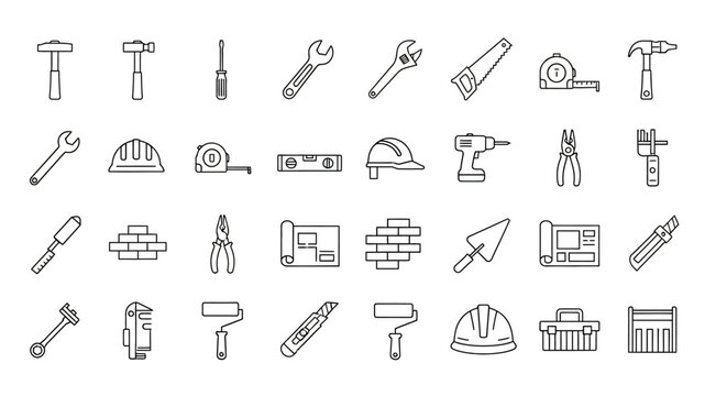 Collection of various construction tools.