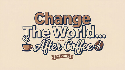 Obraz premium A stylized typographic design declares 