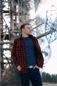Man Portrait Near Duga Radar Structure