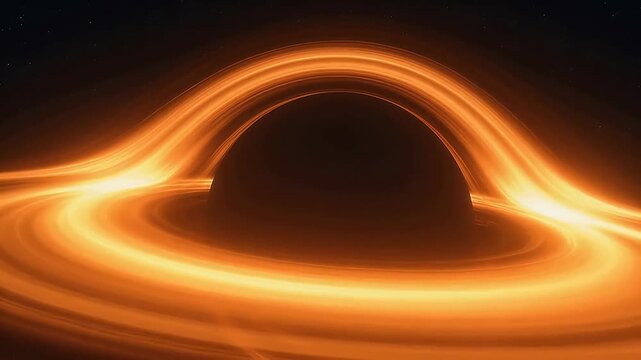 Black hole with accretion disk for high-end commercial advertising
