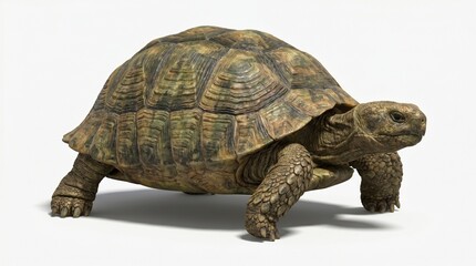 Obraz premium Large tortoise walking forward with its head and legs out
