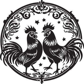 Cockfight vector design, cockfight vector svg, cockfight vector graphic, cockfight printable design