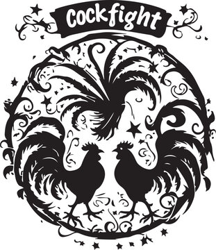 Cockfight vector design, cockfight vector svg, cockfight vector graphic, cockfight printable design