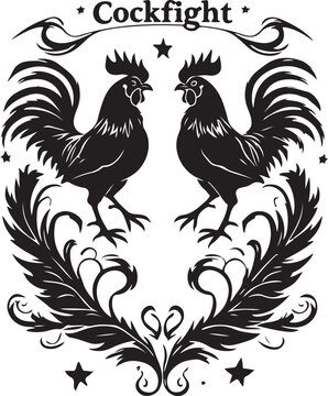 Cockfight vector design, cockfight vector svg, cockfight vector graphic, cockfight printable design