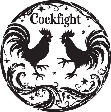 Cockfight vector design, cockfight vector svg, cockfight vector graphic, cockfight printable design