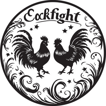 Cockfight vector design, cockfight vector svg, cockfight vector graphic, cockfight printable design