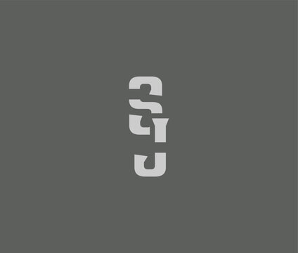 Elegant cut lettered SU element in dark grey