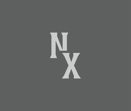 Isolated viewport light gray letters nx showing transparent background