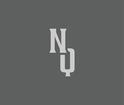 NU interlocking letters logo design on gray background