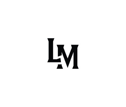 Black LM logo on white background