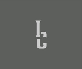 Monogram letter b and l in gray background  design element © Mahamud