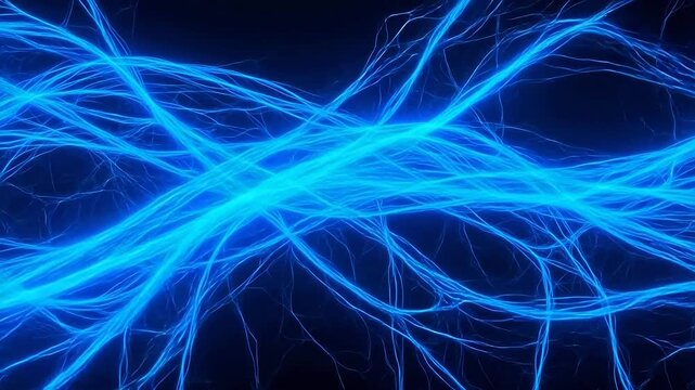 Blue electric lightning bolts for educational projects and academic promotions