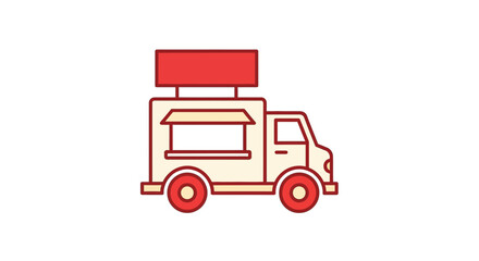 Fototapeta premium A Modern Vector Illustration of a Food Truck Ready for Service or Business