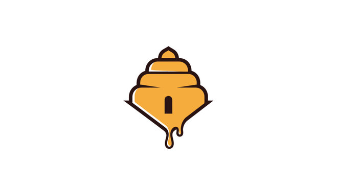 Abstract Beehive Logo Representing Honey Extraction and Its Sweet Natural Flavor
