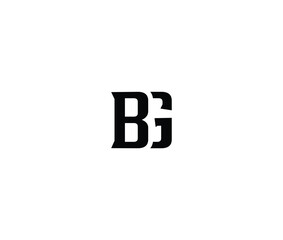 Monogram logo design with letters B and G © Mahamud