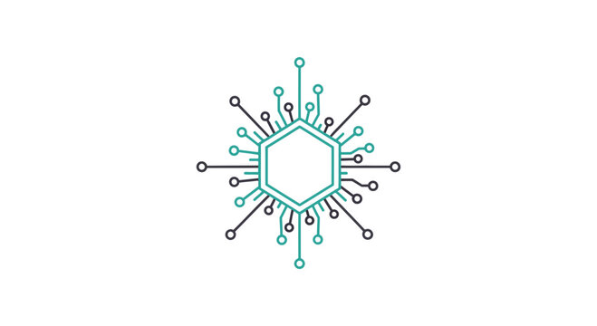 Abstract Digital Processor Design Illustrating Modern Tech and Futuristic Technology Concept