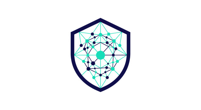 Abstract Digital Shield Emblem Representing Data Protection And Technological Security