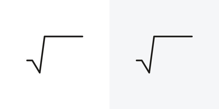 Square root vectors icons pack for apps and Ui Ux desigs