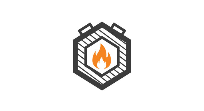 Abstract Fire Emblem Illustration Suitable for Logo or Brand Identity Design Purposes