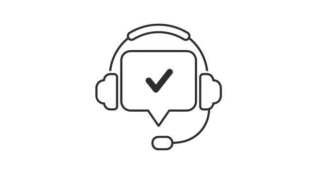 Customer support and service icon.