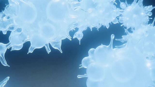 Abstract glowing viruslike particles symbolizing luxury, elegance, and premium quality