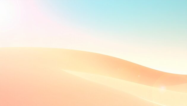 Abstract orange desert landscape with sand dunes under a warm sunset sky in a smooth vector style