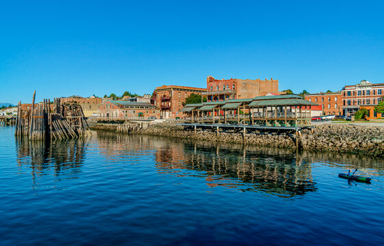 Picturesque Port Townsend Washington with a kayaker just heading out
