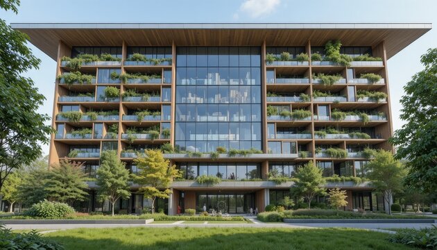 Sustainable construction demonstrating contemporary infrastructure and robustness.