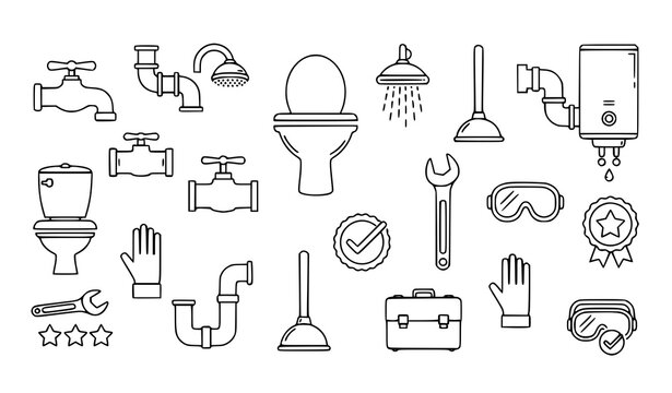 Collection of headwear icons: caps hats helmets with baseball cap hard hat ski hat tropics hat safety helmet flat icon headwear collection accessory clothing baseball protection minimalist