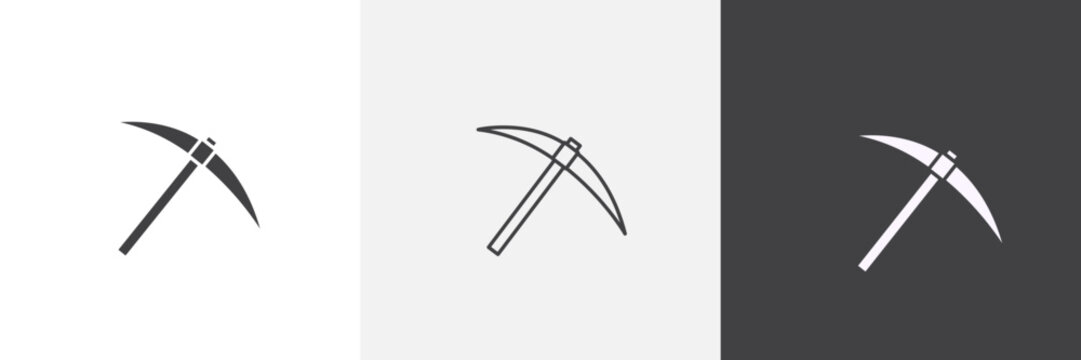 Pick axe icon element for design projects and web designs