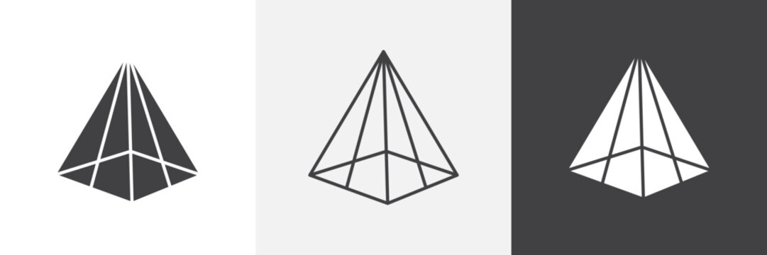 Prism icon element for design projects and web designs