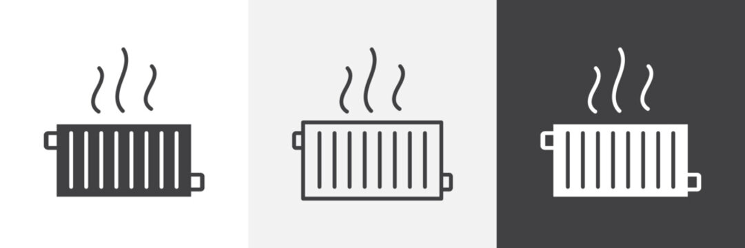 Radiator icon element for design projects and web designs
