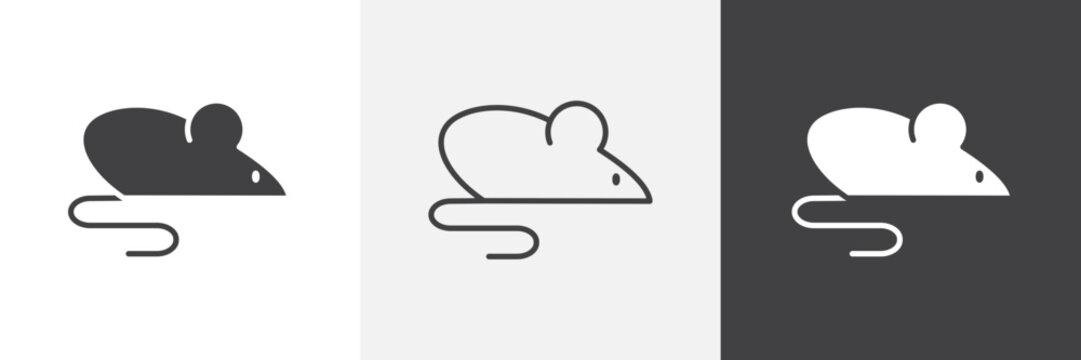 Rat icon element for design projects and web designs