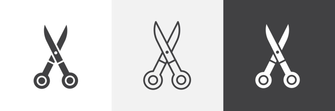 Scissors icon element for design projects and web designs
