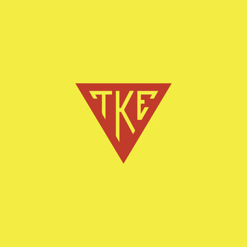 letter tke text logo design vector