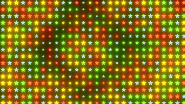 Colorful Glowing Star  Grid Festive Animated Background 4k video