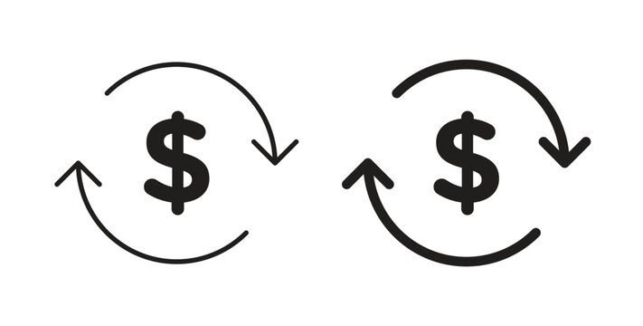 Turnover icon on white background. icon set