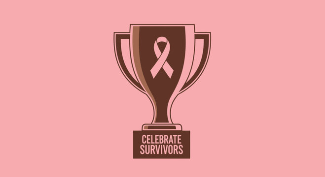 Trophy Celebrating Survivors Showing Support For Cancer Awareness And Encouragement