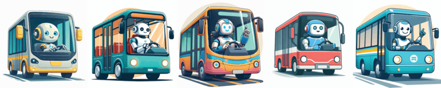 Vector of robot driving bus