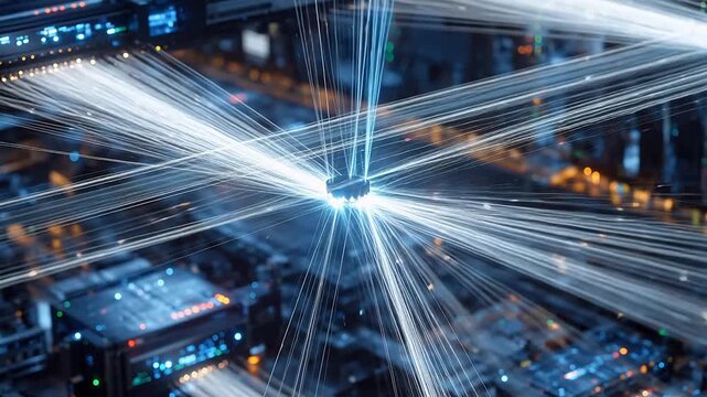 Network connections in a data center for high-end commercial advertising