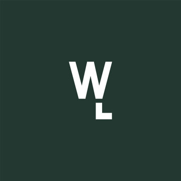 Empty transparent background png image of white letters WL
