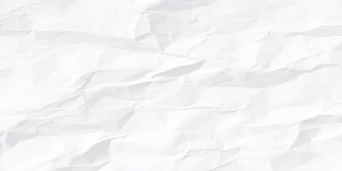 Fototapeta premium Crumpled white paper texture background vector illustration