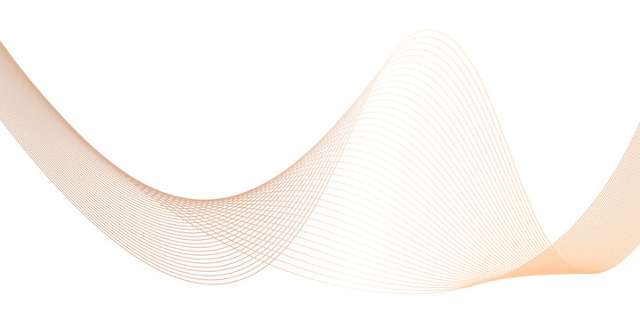 Vector orange wave pattern on white background for design and technology concepts
