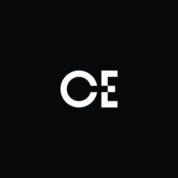White CE logo on solid background  simple design element