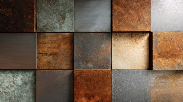 Colecci&oacute;n generada por IA de texturas y superficies de piedra, metal, madera, papel y tejido en paleta neutra, con enfoque arquitect&oacute;nico, abstracto y editorial.