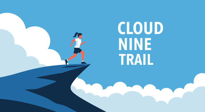 Woman Runs On The Cloud Nine Trail Toward Success And New Horizon for Her Life