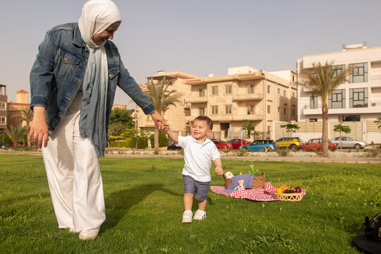Toddler Takes First Steps