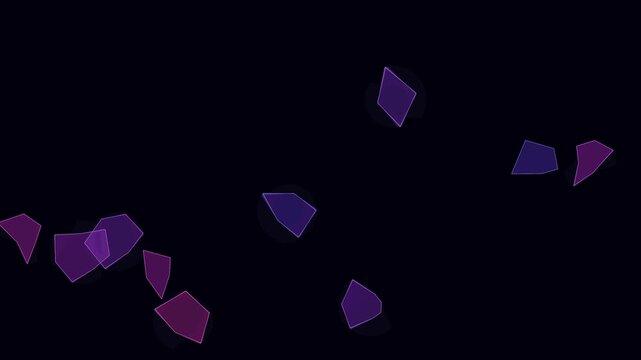 Abstract Geometric Shapes Floating in Space with Gradient Colors 4K Background video