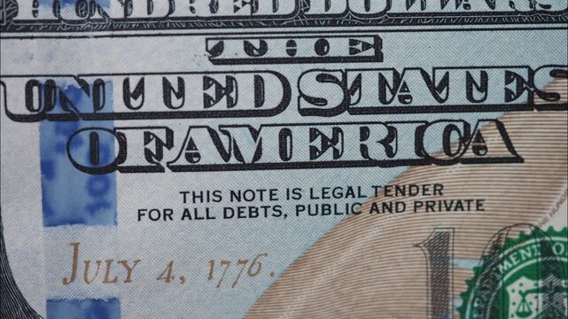 Dollars Cash. Background Bill Sign USA Fiat Money. Different Sides of Dollars Bill. Stop Motion of USD Bills. Finance Business Investment Success. Federal Reserve System. Inflation Financial Crisis.